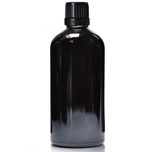 100ml Black dropper bottle w blk dropper