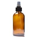 200ml Amber glass Boston Bottle black spray