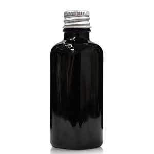 50ml Black Dropper Bottle With Aluminium Cap