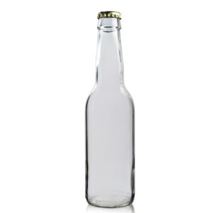 330ml Clear Glass Beer Bottle crown gb