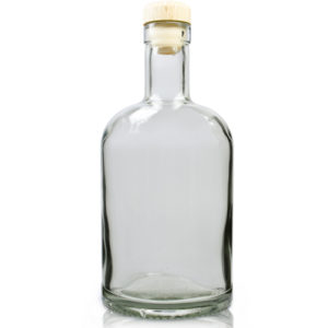 700ml Clear Glass Julius Bottle with cork GB