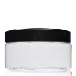 300ml Plastic Jar With Black Lid