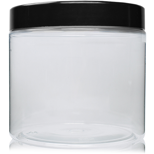 650ml Plastic Jar With Black Lid - Wholesale Packaging Supplier Ideon