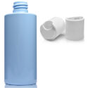 100ml Blue Plastic Bottle With Disc Top Cap