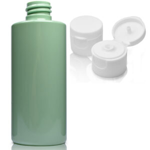 100ml Green Plastic Bottle With Flip Top Cap