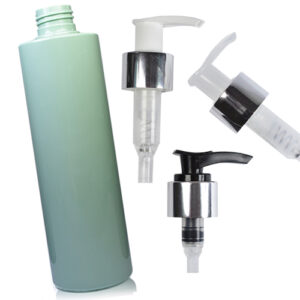 250ml Green Plastic Bottle With Glossy Lotion Pump