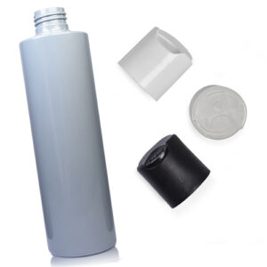 250ml Grey Plastic Bottle With Disc Top Cap