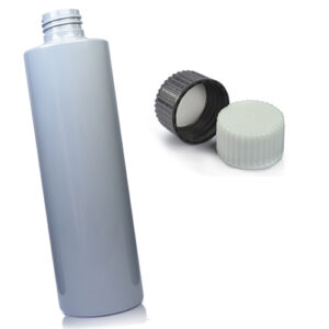 250ml Grey Plastic Bottle With Screw Cap