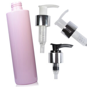 250ml Pink Plastic Bottle With Pump