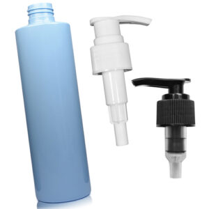 250ml Blue Plastic Bottle With Lotion Pump