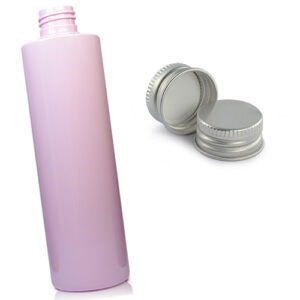 250ml Pink Plastic Bottle With Aluminium Cap