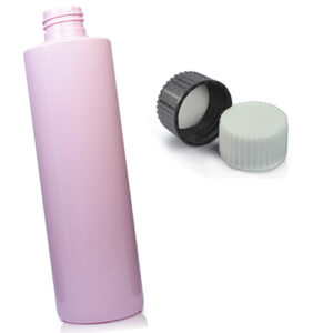 250ml Pink Plastic Bottle With Screw Cap