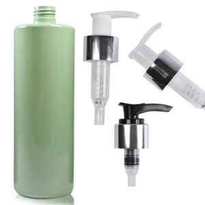 500ml Green Plastic Bottle With Lotion Pump