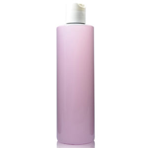 250ml Pink Plastic Bottle With Disc Top Cap