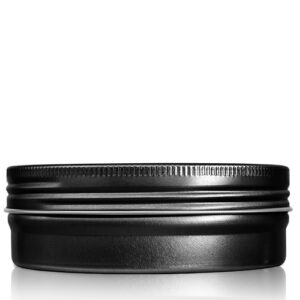 120ml Black Aluminium Jar and Lid