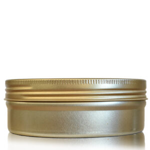 180ml Gold Aluminium Jar and Lid
