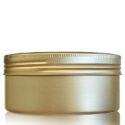 250ml Gold Aluminium Jar and Lid